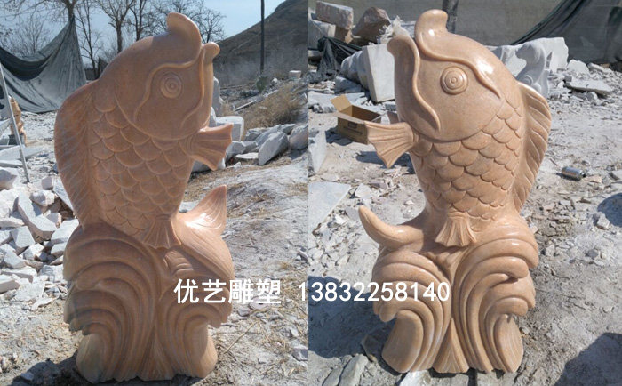 石雕鱼喷泉