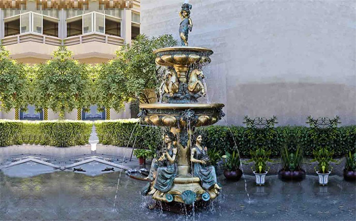 铸铜喷泉花园水景喷泉